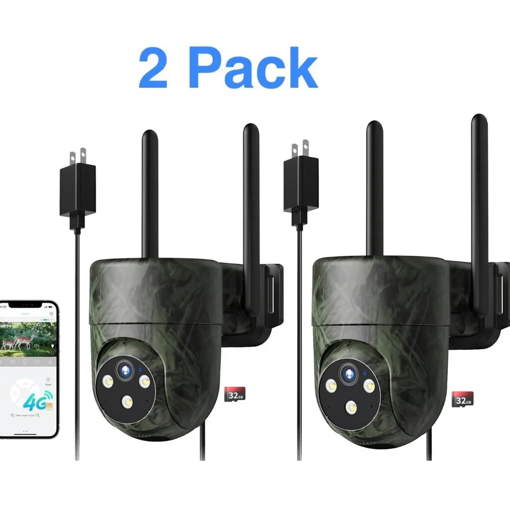 LIWAN No WiFi Security Camera, 4G LTE Cellular Security Camera Wired Outdoor